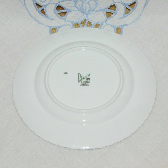 6 Paragon Bridal Leaf Bone China Bread Plates Vintage Dishes Cottagecore - Picture 4 of 7